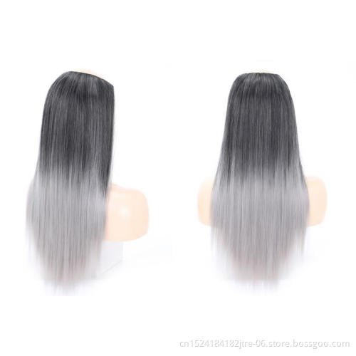 3 4 half synthetic wig, chinese chemical u part lace front synthetic half wig